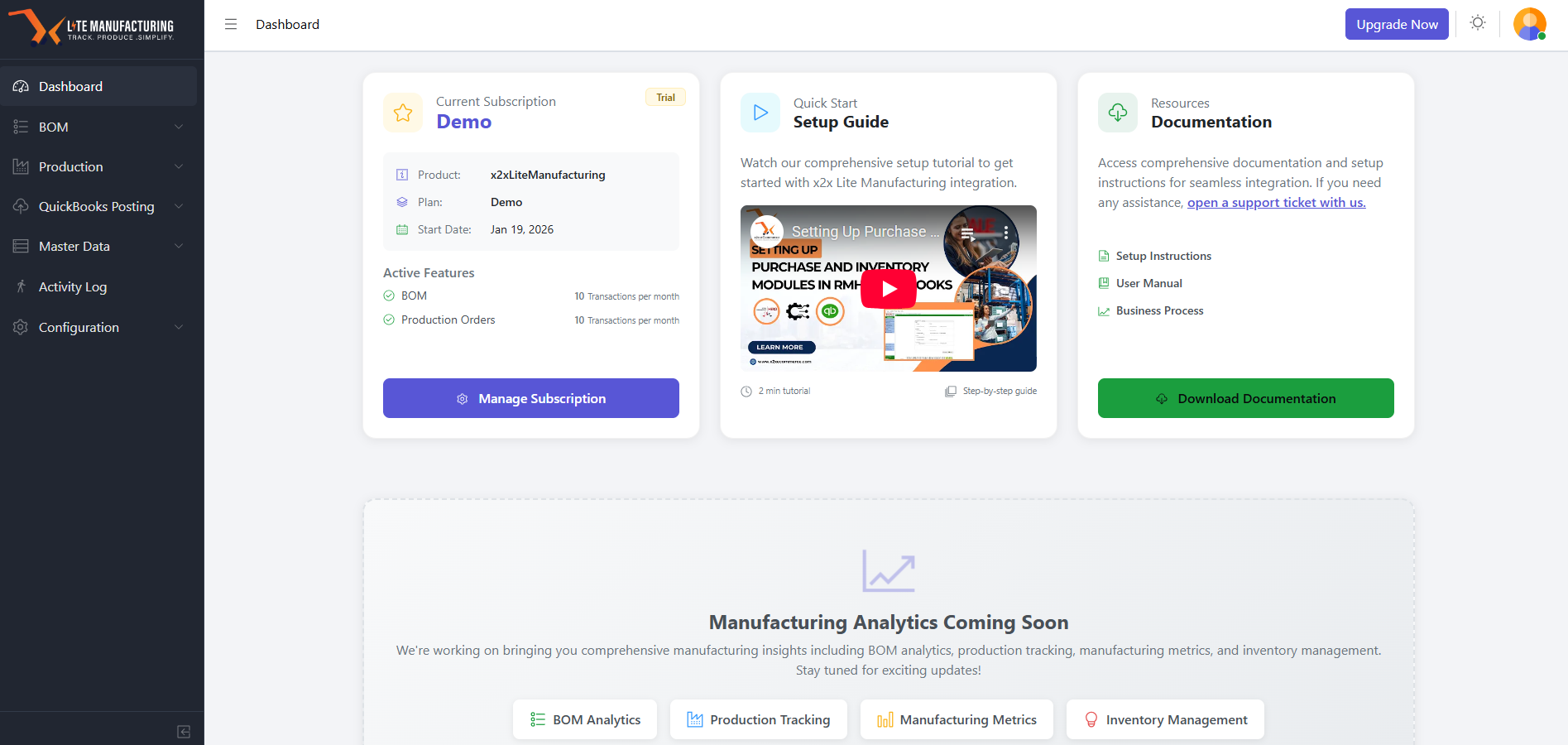 Production Dashboard