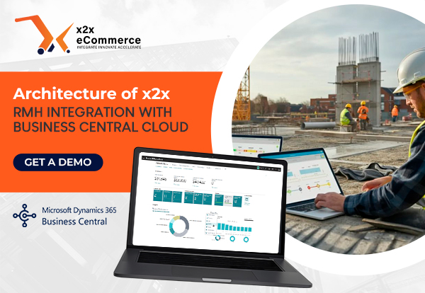Architecture of x2x RMH Integration with Business Central Cloud